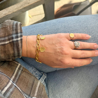 Statement Link Charm Bracelet