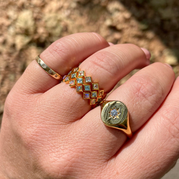 Carrie Elizabeth birthstone ring