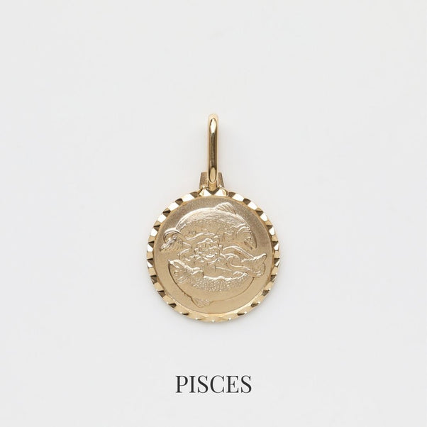 Treasured Zodiac Diamond Cut Pendant