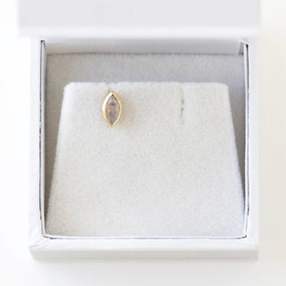 SAMPLE SALE- Moonstone Marquise Stud - SINGLE