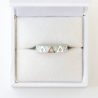 SAMPLE SALE- Opal and Diamond Ring - Size UK J