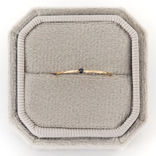 SAMPLE SALE- Blue Sapphire Dainty Stacker Ring - UK Ring Size O