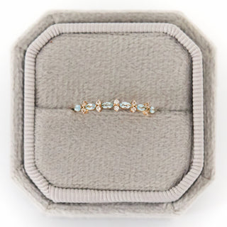 SAMPLE SALE-Sapphire & Tanzanite Delicate Ring - UK Ring Size O