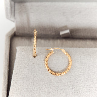 SAMPLE SALE- Diamond Cut Hoops