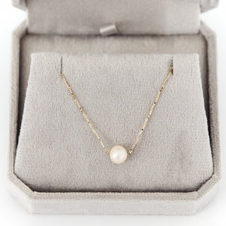 SAMPLE SALE-Pearl Solitaire Necklace