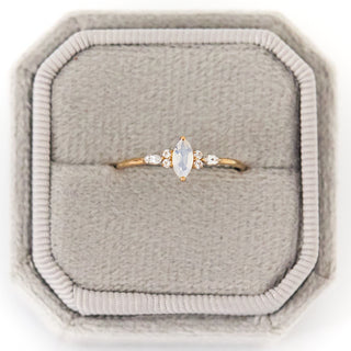 SAMPLE SALE- Moonstone Marquise Ring - UK Ring Size O
