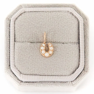 SAMPLE SALE- Pearl Horseshoe Charm