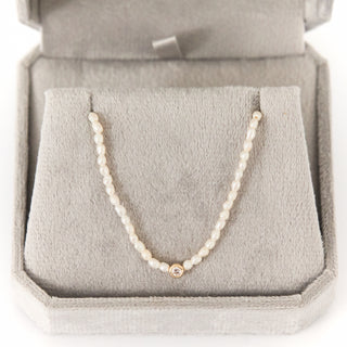 SAMPLE SALE- Pearl & Diamond Necklace