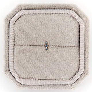 SAMPLE SALE- Sapphire Triple Stud SINGLE