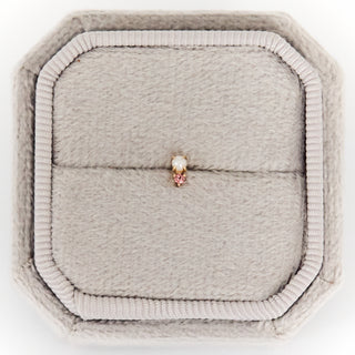 SAMPLE SALE- Pearl & Pink Tourmaline Flat Back SINGLE