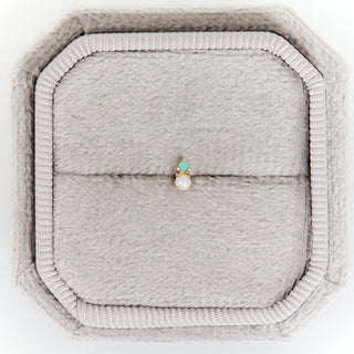 SAMPLE SALE- Pearl & Turquoise Flat Back SINGLE