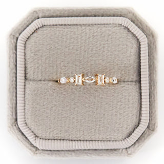 SAMPLE SALE- Diamond & Sapphire Stacking Ring - UK Ring Size O