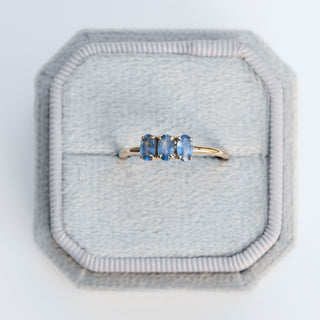 SAMPLE SALE- Blue Sapphire Oval Ring - UK Size O