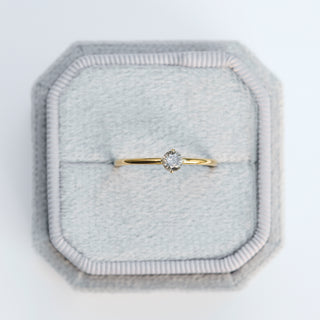 SAMPLE SALE- Salt & Pepper Solitaire Diamond Ring - UK Size O
