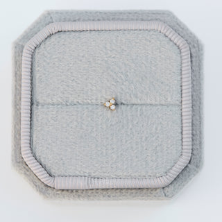 SAMPLE SALE- Diamond Trilogy Stud Earring - Single