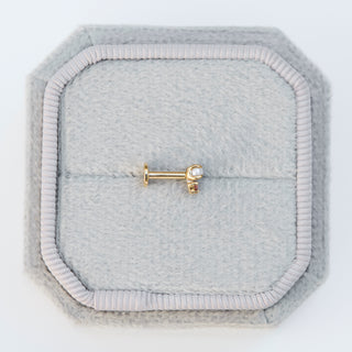 SAMPLE SALE- Pearl and Pink Tourmaline Flat Back Stud Earring