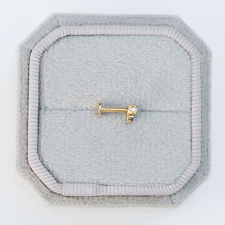 SAMPLE SALE- Pearl and Sapphire Stud Earring
