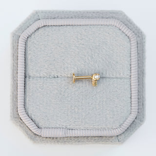 SAMPLE SALE- Pearl and Peridot Stud Earring