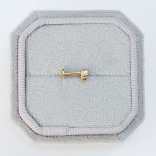 SAMPLE SALE- Pearl and Ruby Stud Earring