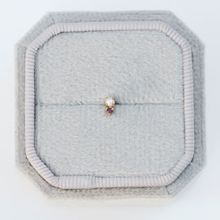 SAMPLE SALE- Pearl and Ruby Stud Earring