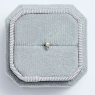 SAMPLE SALE- Pearl and Amethyst Stud Earring