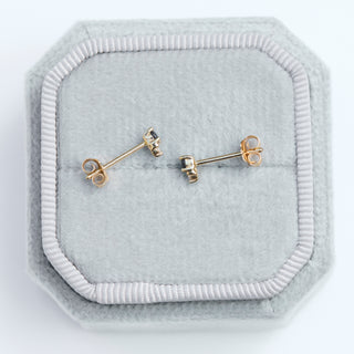 SAMPLE SALE- Sapphire and Diamond Stud Earrings