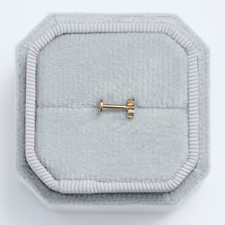 SAMPLE SALE- Tourmaline Tripple Flat Back Stud - Single