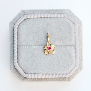 SAMPLE SALE- Ruby Flower Charm