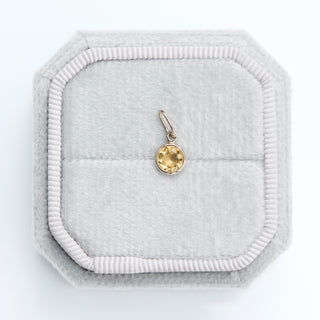 SAMPLE SALE-White Gold Citrine Charm