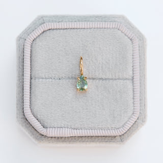 SAMPLE SALE- Green Sapphire Pear Pendant