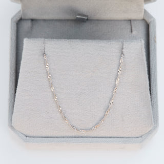 SAMPLE SALE- White Gold Singapore Chain Necklace