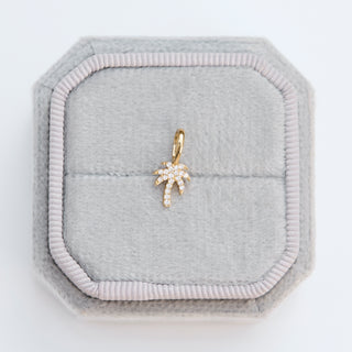 SAMPLE SALE- White Topaz Palm Tree Pendant