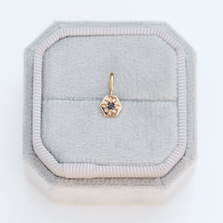 SAMPLE SALE- Hexagon Sapphire Pendant