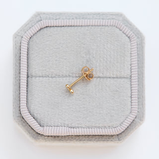 SAMPLE SALE- Diamond & Blue Topaz Stud - SINGLE