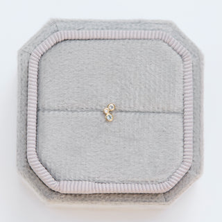 SAMPLE SALE- Diamond & Blue Topaz Stud - SINGLE