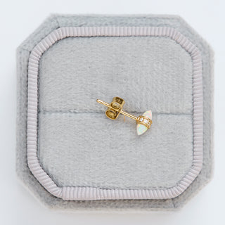 SAMPLE SALE- Opal & Diamond Earring - SINGLE