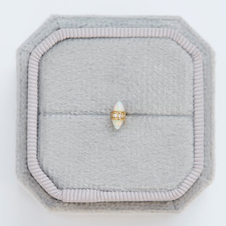 SAMPLE SALE- Opal & Diamond Earring - SINGLE