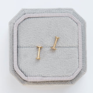 SAMPLE SALE- Sunray Flat Back Studs - PAIR