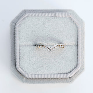 SAMPLE SALE- Diamond Hugging Ring In 14k -  Size UK L 1/2