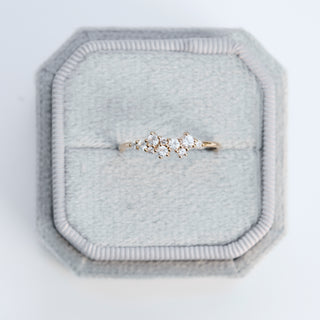SAMPLE SALE- Scatter Ring In Sapphire And Diamond - Size UK O