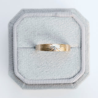 SAMPLE SALE- Diamond Cut Band Ring - Size UK Q