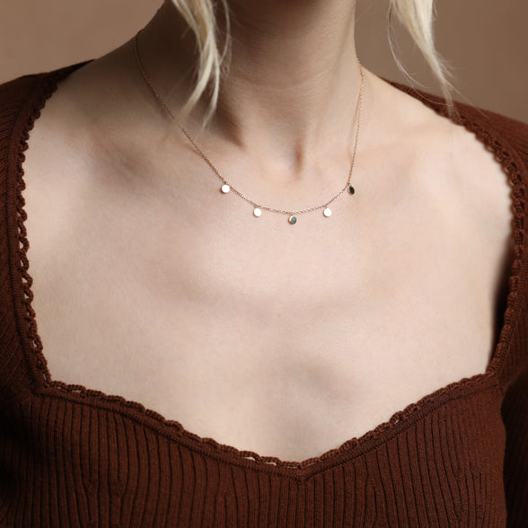 Mini hanging coin necklace
