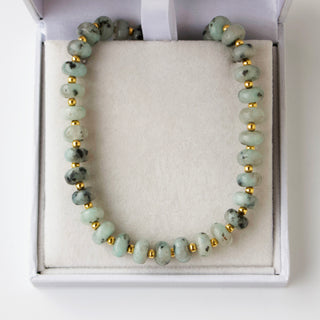 SAMPLE SALE- Black Snowflake Jade Beaded necklace