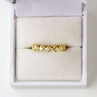 SAMPLE SALE- Pearl Eternity Ring Gold - Size UK L