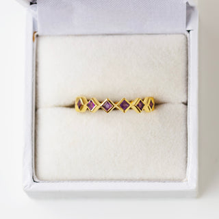 SAMPLE SALE- Amethsyt Eternity Ring Gold - Multiple Sizes