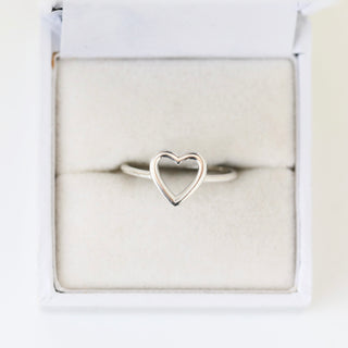 SAMPLE SALE- Sterling Silver Heart Ring - Multiple Sizes