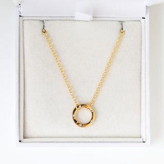 SAMPLE SALE- Gold Star Set Front Facing Opening Bail Necklace