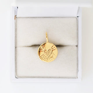 SAMPLE SALE-Gold Heart Coin Pendant