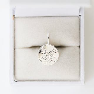 SAMPLE SALE-Silver Heart Coin Pendant