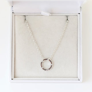 SAMPLE SALE-Silver Star Set Front Facing Opening Bail Necklace